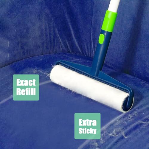 9.8 inch Large Lint Roller Refills Only, 9.8'' Extra-Wide Lint Roller Refill Pack of 5 Rolls Total 300 Sheets for Pet Hair Remover Home Floor Carpet Clothing Sofa Cleaning (9.8'' Wide) - size: 9.8'' Wide (Pack of 5, Total 300 Sheets)