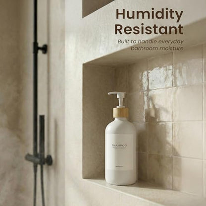 MaisoNovo Glass Hand Soap Dispenser | Dish Soap Dispenser for Kitchen | 16.9oz White Bottles with White Bamboo Pump | Bathroom Lotion Dispenser - color: Single White Bottle/White Bamboo Pump