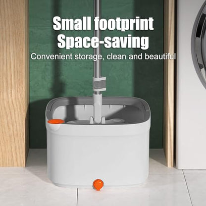 Spin Mop and Bucket with Self Separation Dirty and Clean Water System, Self Wringing 360° Rotating Clean Mop-Head and Bucket Set for Hardwood Tile Marble Floors with 10Pads-Grey - size: Grey Mop Set with 10 Pads