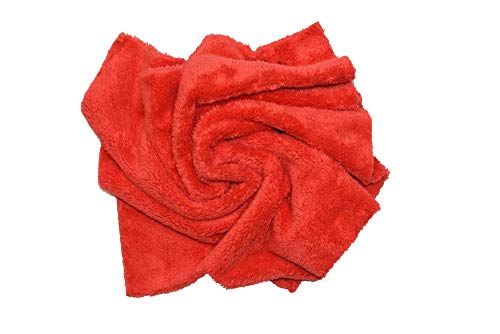 CARCAREZ Microfiber Car Wash Drying Towels Professional Grade Premium Microfiber Towels for Car Wash Drying 450GSM 16 in.x 16 in. Pack of 6 (6 Pack, Red) - color: Red