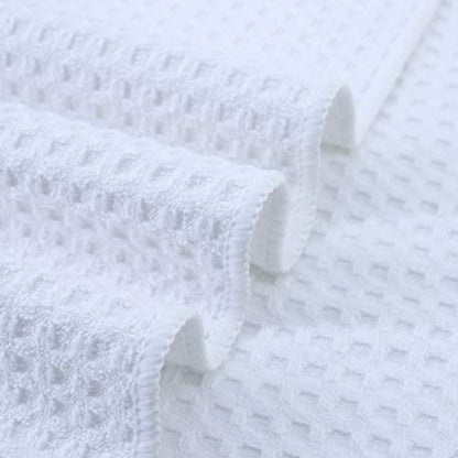 POLYTE Ultra Premium Microfiber Kitchen Dish Cloth Waffle Weave, 8 Pack (12x12 in, White) - color: White, size: 12x12 in