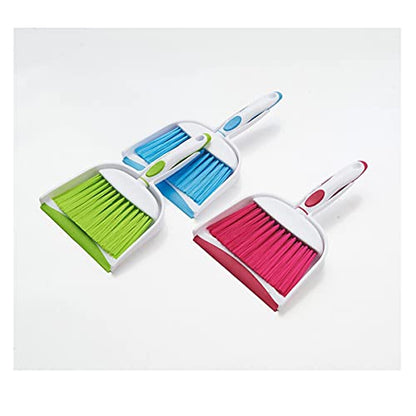 Mini Broom and Dustpan Set-Mini Whisk Set for Desk, Housekeeping, Office, Kitchen, Pet Nest, etc.,Daily Cleaning Necessity Plastic Mini Dustpan Set (Gray) - color: Gray