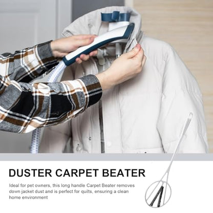 Carpet Rug Beater, Rug Beating Stick, Carpet Beater with Long Handle, Manual Rugs Beaters Paddle, Carpets and Rugs Beaters Dust Removal Tool, Must Have for Pet Owners