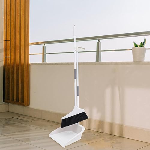 Healifty Broom Heavy Duty Dustpan Broom Set Household Floor Cleaning Tools Broom Dustpan Set 1 Set White - color: Color2