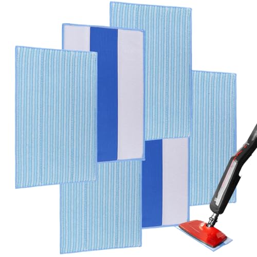 Microfiber Mop Pads Replacement for HAAN FS, SI and MS Series Steamers - Washable Reusable Mop Head Refill for Floor Cleaning - 6 Pack - color: 6 Pack