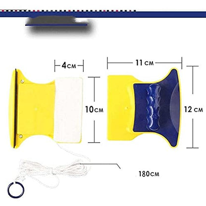 Home Double Side Magnetic Window Cleaner Ultra-Strong Both Side Glass Surface Cleaning Brush Wiper Tools with ergonomic handle design for High-rise and Car Glazed Windows Thickness 3-8mm