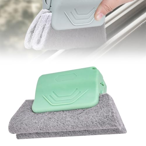 Magic Window Track Cleaner, 2026 New Window Groove Cleaning Brush Tools Set, Creative Cleaner Brushes Tools for Window lides Gaps, Sliding Door Track, Tile Lines Shutter Car Vents (1, Green) - color: Green