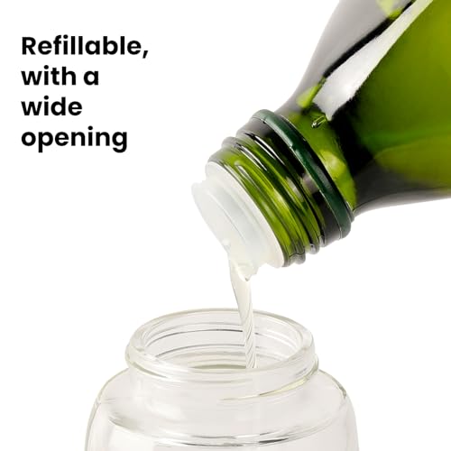 Mistifi Glass Oil Sprayer/Mister, 5.1 fl oz (150ml) Spray Bottle | Even Fan Spray, 1g Control, Anti-Drip, Refillable, for Air Fryer, Salad, BBQ, Oil, Olive Oil & Vinegar - color: White