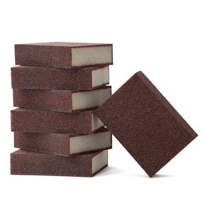Magic Carborundum Sponge, 6pcs with 1 Handle Rust Foam Cleaning Eraser for Pots, Pans, Sink, Grill, Household Cleaning Emery Sponges for Kitchen, Bathroom - size: 6pcs