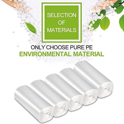Tebery 300 Counts 4 Gallon Clear Small Garbage Bags Trash Bags, Wastebasket Bin Liners for Bathroom Bedroom Office Trash Can, 6 Rolls - color: 4 Gallon-300pc
