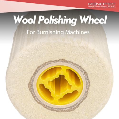 Wool Felt Polishing Wheel, 4.33" x 4", 110x100mm, for Burnishing Polishing Machine - style: Wool Felt Burnishing Drum