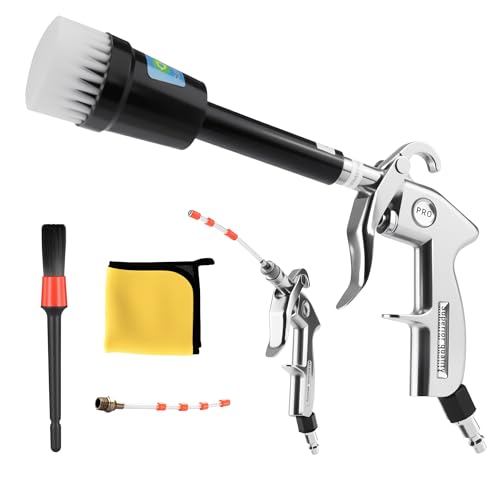 GOCCIDA High Pressure Tornado Dry Car Cleaning Gun Detailing Air Tool Air Blow Gun for Car Detailing Car Duster High Pressure Interior Cleaner Car Interior Detailing Kit with Brush Nozzle - style: HCL-14