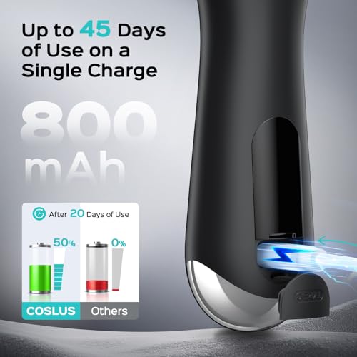 COSLUS FBS03 Face Scrubber Facial Cleansing Brush: 2 in 1 Spin and Vibration Patented, Silicone Electric Exfoliator Scrubber with Automatic Foaming, Waterproof Face Cleanser Brush for Men and Women - color: Black
