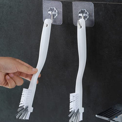 Right Angle Kitchen Scrub Dish Brush,10 Packs Juicer Cleaning Brush,Bottle Bathroom Brush Sink Household Pot Pan Edge Corners Tile Lines Cleaning Brush with Stiff Bristles