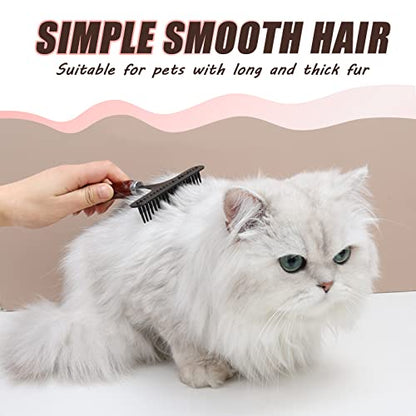 MDEOOSKY 2-in-1 Pet Grooming Tool and Carpet Rake, Handheld Rug Groomer for Matted & Dog Cat Hair Cleaner for Short Pile Rugs, Easy Clean (Black)