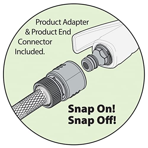 Melnor 65187AMZ RelaxGrip 8-Pattern Hose Nozzle with Quick Connect Bundle, Ergonomic Rear Trigger, Lightweight Water Nozzle, Arthritis Foundation Ease of Use Certified, Black, Yellow - size: 8-Pattern, style: Rear Trigger