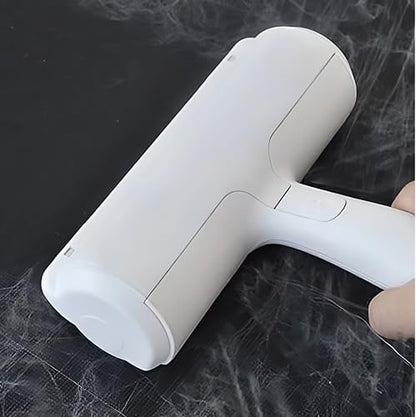 Reusable Pet Hair Remover Roller – Dog & Cat Fur Lint Cleaner for Sofa, Carpet, Bed & Car Seats – No Adhesive Required (White/Grey) - color: White/Grey