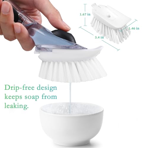 New Brush Refills for OXO New Soap Dispensing Dish Brush - 8 Pack Dish Brush Cleaning Soap Dispensing Head Replacement for Scrubber - color: 8-pack