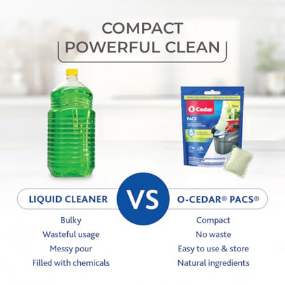 O-Cedar EasyWring Microfiber Spin Mop & Bucket Floor Cleaning System + 2 Extra Mop Head Replacements with Citrus Pac (Variety Pack) - size: EW + 2 Refills W/Citrus PACS