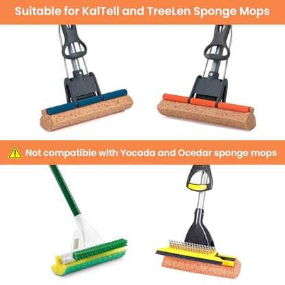 2 PCS Sponge Mop Head Replacement Refill (Only Compatible with KalTell Sponge mops, asin B0F2SP6RKK. Do NOT fit Other Brands)