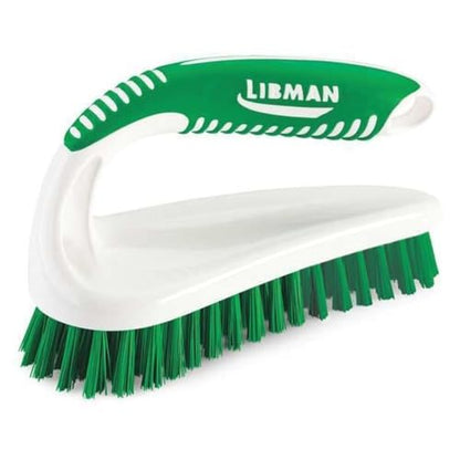 2 1/2 in W Scrub Brush, Stiff, 5 1/2 in L Handle, 7 in L Brush, Green, Polypropylene, Santoprene - 1 Each