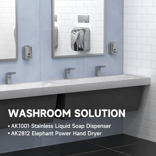 AIKE Polished Stainless Steel Wall Mount Pump Soap Dispenser Polished 17 fl.oz. AK1001 - size: 17 fl.oz.