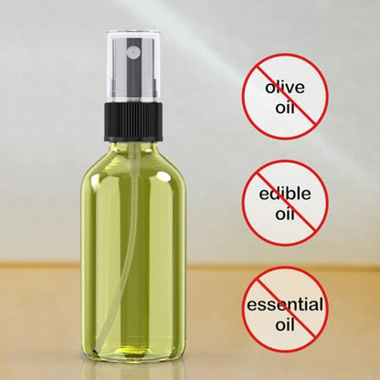 Wedama 4 oz Mini Glass Spray Bottles, Empty Small Spray Bottles with Funnel Dropper, Fine Mist for Hair, Travel, Plants, Cleaning Solutions and Skin Care (4 Pack Olive Green) - color: Olive Green, size: 4 Ounce (Pack of 4)