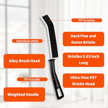 8PCS Crevice Cleaning Brush Set, Multi-Purpose Hard Bristle Brushes for Deep Cleaning Kitchen, Bathroom, Grout, Sink, Cup, Teapot, Bottle, Blender, Corners, Tight Spaces & More