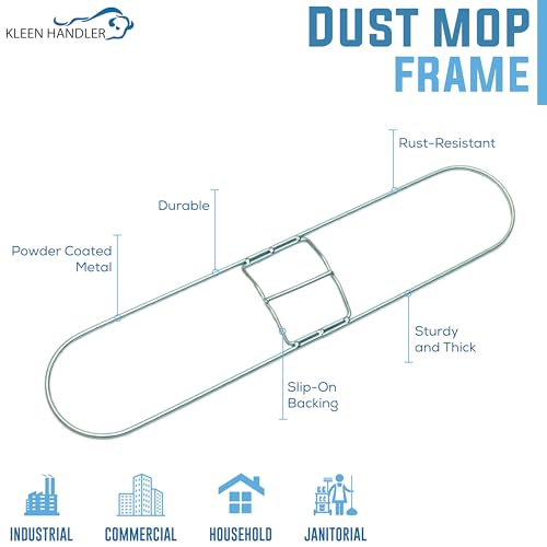 Kleen Handler 24 Inch Commercial Dust Mop Frame (3 Pack) - color: Steel Frame - 24 Inch, size: 3 Pack