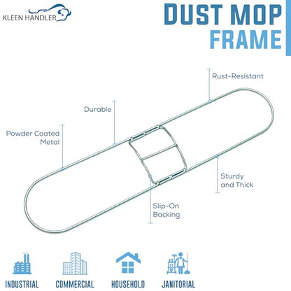 Kleen Handler 24 Inch Commercial Dust Mop Frame (3 Pack) - color: Steel Frame - 24 Inch, size: 3 Pack