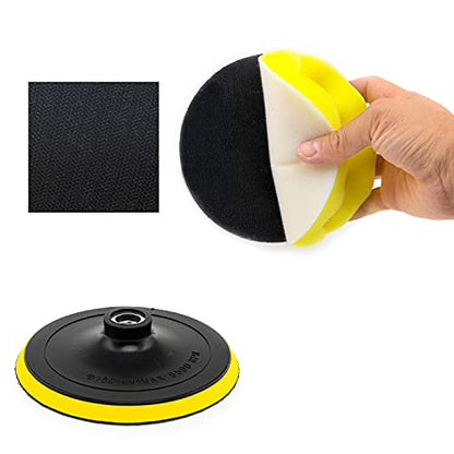 NEIKO 00320A 11PC Set Wax Polisher & Buffer Pads, 6" Buffer Polishers Pads, Auto Polishing Pad, Drill Buffer Attachment W/ M14, Foam Buffing Pads for Car Scratch Repair, Polisher for car Detailing - style: Buffing and Polishing Set