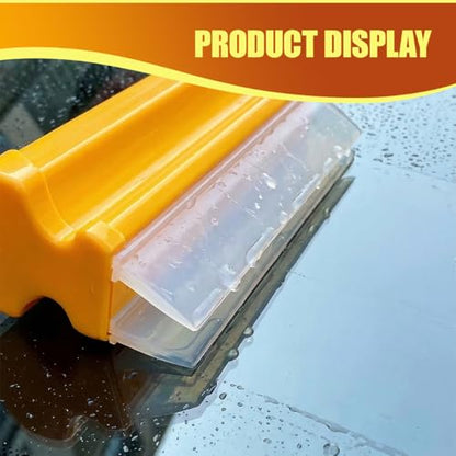 Craedli Car Drying Squeegee, 7.67 Inch Flexible Silicone Water Blade, Scratch-Free Double Row Auto T-Bar Water Scraper Wiper Tool for Washing Windshield, Glass, Window and Shower Doors (2PCS) - size: 2PCS