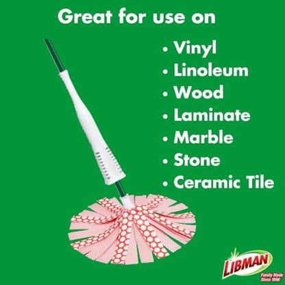 Libman Wonder Mop Head Replacement | Absorbent Microfiber | Self Wringing | Best Refill | Machine Washable | Multi-Surface Floor Mop | 3 Replacement Pads - style: Mop Head Replacement