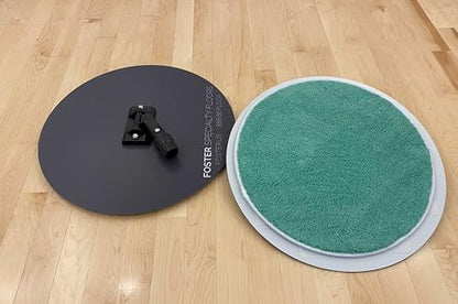 18" Round Set of 2 Microfiber Basketball Court Sweat MOP, Game Day Perspiration MOP (Set of 2) - size: Set of 2