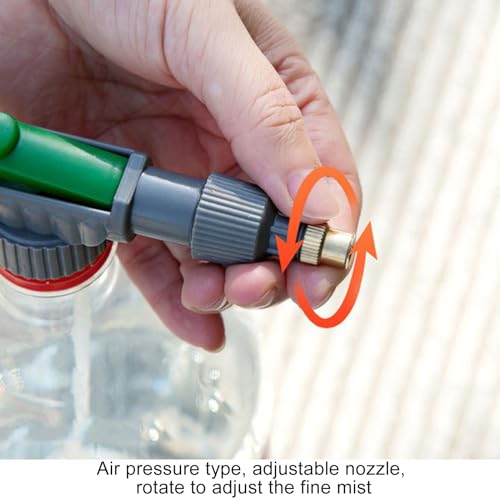 Handheld Sprayer - Plant Watering Tool,Adjustable Drink Bottle Spray Head Nozzle - for Outdoor Plant Flower Care Home Cleaning Car Detailing Pet Grooming - color: Gray Green
