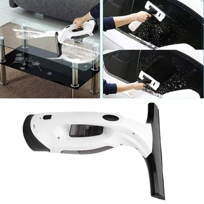 Yosoo Portable Window Vacuum Squeegee, Cordless Automatic Electric Wiping Tool, Intelligent Water Absorption, Prevent Condensation Function, Strong Suction Power, Li ion Battery (US Plug 100-240V)