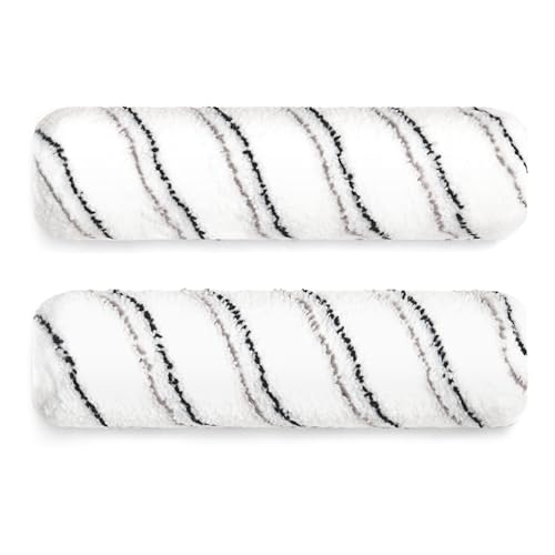 2 - Pack 9 Inches Paint Roller Covers for Smooth and Lint-Free Finish – Nap 1/2 - Made in Italy -Premium High-Density Microfiber Roller Covers - Ideal for Professionals and Homeowners - size: 2 Pack 9"- 1/2 Nap ( Roller Covers )