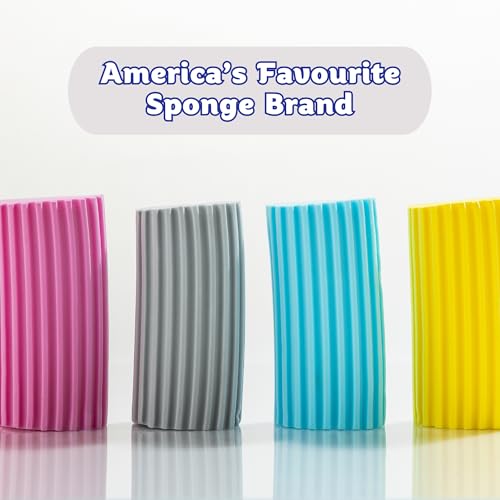 Scrub Daddy Damp Duster, Magical Dust Cleaning Sponge, Dusters for Cleaning, Venetian & Wooden Blinds Cleaner, Vents, Radiator, Skirting Boards, Mirrors, Dust Brush Tools, Home Gadgets, Light Blue