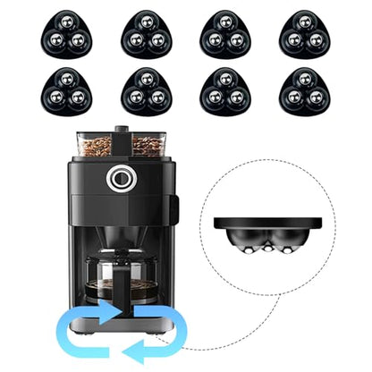 Self Adhesive Appliance Sliders 8 Pack Kitchen & Furniture Rollers | Move Small Appliances Easily 360° Glide No Tools Peel Stick 12lbs Per Wheel - color: Black, size: 8pcs