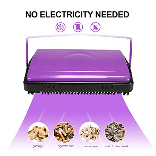 Yocada Carpet Sweeper Cleaner 4 Poles for Home Office Low Carpets Rugs Undercoat Carpets Pet Hair Dust Scraps Paper Small Rubbish Cleaning with a Brush