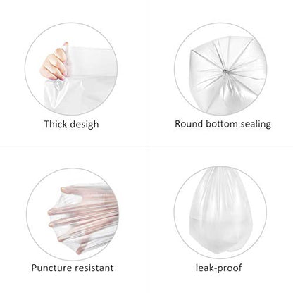 200 Counts 2 Gallon (1.8-2 Gal) Small Trash Bags Garbage Bags by RayPard, fit 1.6,1.8,2,2.2 Gal Waste Basket, 6.5-7 Liter Strong Trash Can Liners for Home Office Kitchen Bathroom Bedroom, Clear - style: 200-2 Gallon-Clear