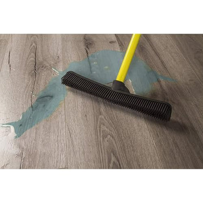 Pet Hair Remover Broom, Rubber Bristle Brush for Removing Dog & Cat Hair from Carpet, Furniture & Floors