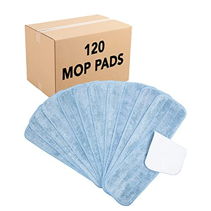 Arkwright Spray Mop Replacement Pads - (Case of 120) Bulk Microfiber Flat Dry and Wet Refill Mop Pads Floor Cleaning, Compatible with Bona and Rubbermaid, Fits All Mop Heads, 18 in, Blue - color: Blue, size: 18 Inch (Case of 120)