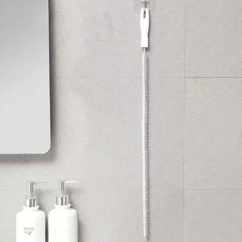 Drain Snake Cleaner Brush Flexible Pipe Clog Remover Tool for Sink Shower Bathtub Reusable Hair and Debris Cleaning Accessory - color: White1