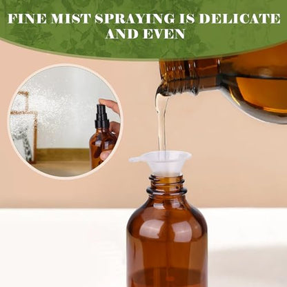 GIVAMEIHF 4oz Amber Glass Spray Bottles Mist Sprayer Set of 24,Empty Small Spray Bottle Fine Mist Spray Refillable Containers,Mini Travel Bottle Spray Bottle Make Perfect Oil,Perfume,Body Sprays - color: 4oz-24Pcs