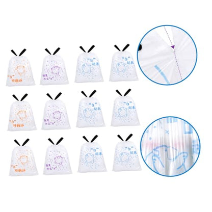 GALPADA 69-count Drawstring Garbage Bags Thickened Large Trash Bags Portable Rubbish Holder for Household Kitchen Bin Diameter ≤37cm