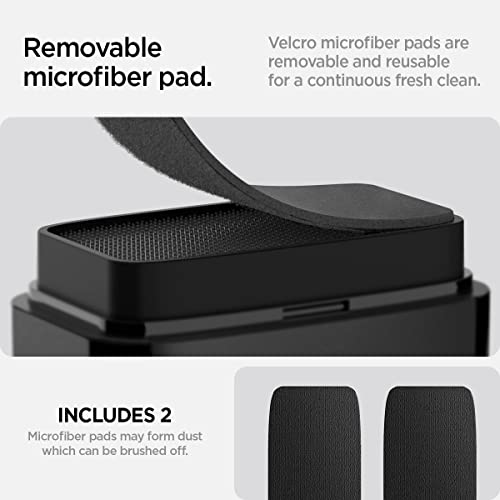 ﻿Spigen EZ Slide & Brush Screen Cleaner for Tesla Model Y 2025/26 (Juniper) & 3/Y/S/X/Cybertruck and Screens, Phones, Laptops, Tablets (Extra Microfiber Pad Included) [Black] - color: Black