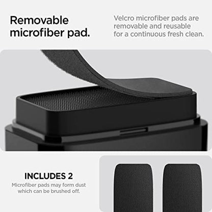 ﻿Spigen EZ Slide & Brush Screen Cleaner for Tesla Model Y 2025/26 (Juniper) & 3/Y/S/X/Cybertruck and Screens, Phones, Laptops, Tablets (Extra Microfiber Pad Included) [Black] - color: Black