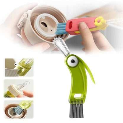 3 in 1 Cup Lid Cleaning Brush, 2024 Upgrade Crevice Cleaning Brush Set for Baby Bottle Gap Tight Spaces Cup, 3 in 1 Multifunctional Cleaning Brush Portable Cup Lid Cleaner with Brush (A1) - color: A1