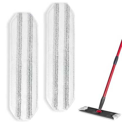 Aifacay Mop Replacement Pads for Ocedar H2prO Flat Mop System, 2 Pack Microfiber Mop Heads Replacements for O-Cedar H2pro Flat Mop, High-Friction PP Fibers Added Washable Mop Refills - color: Flat Mop Pads-2 Pack